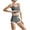 Gray, variant on Workout Sets for Women Athletic Sleeveless Scoop Neck Crop Tank Tops Color Block Sport Yoga Shorts 2 Piece Outfits