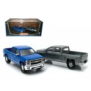 Greenlight 29827 First Cut 2014 Chevrolet Silverado Pickup Trucks Hobby Only Exclusive 2 Cars Set 1-64 Diecast Models