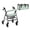 Daisy Green, variant on COEQINE Rollator Walker Seat and Backrest Covers with Folding Accessories Bag 3 Pack Set, Easy to Install Rollator Walker Accessories Gifts for Seniors, Purple Butterfly Print