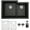 Black, variant on Karran Usa Qu-811-Pk1 Quartz Qu 32" Undermount Double Basin Quartz Composite Kitchen Sink