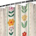 thumbnail image 3 of Pioneer Flower Floral Print Pattern Shower Curtain 84"x72" ,Bathroom Decorative Shower Curtains Set with 12 Hooks,Modern Waterproof Washable Shower Curtain, 3 of 6