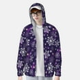thumbnail image 2 of Gaeub Christmas Purple Snowflakes Men's and Women's UPF 50+ Long-Sleeved Sun Protection Clothing, Fishing Shirt Long Sleeve Zip-X-Large, 2 of 7