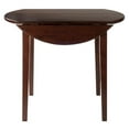 thumbnail image 3 of Maklaine 36" Round Drop Leaf Solid Wood Dining Table in Walnut, 3 of 11