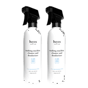 Bayes Washing Machine Cleaner & Deodorizer - Cleans and Eliminates Mold and Mildew Odors for Fresh Smelling Laundry - 24 ounces, 2 Pack