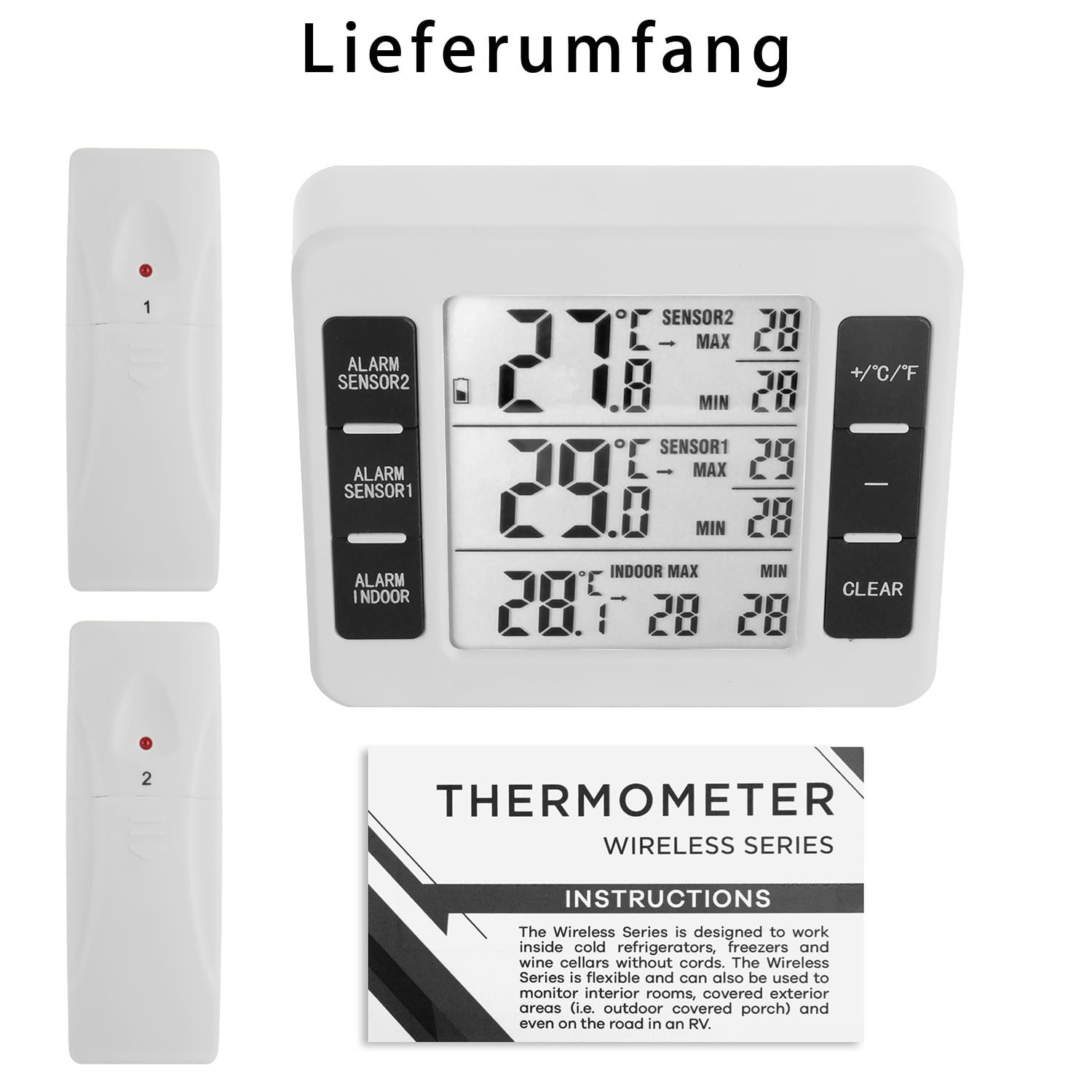 GYZEE Digital Indoor Outdoor Wireless Digital Freezer & Fridge