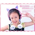 thumbnail image 3 of Soundworx Kids 3.5mm Headphone Earphone On Ear Wired LED Cat Ears Stereo Headsets for Kids Girl, 3 of 5