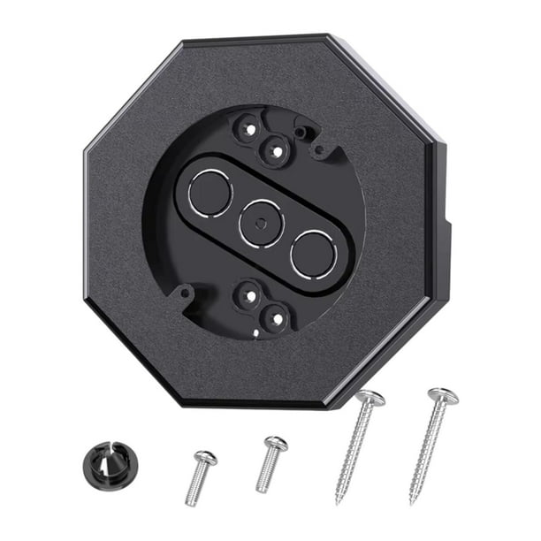 Bloques de montaje de revestimiento de vinilo Kit de montaje de iluminación, con caja eléctrica incorporada, placa de montaje de revestimiento de Negro