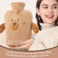 thumbnail image 3 of 2L Hot Water Bottle, Plush Hot Water Bottle, Kids Hot Water Bottle with Cover, 3 of 5