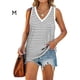 thumbnail image 4 of Sonducket Camiseta sin mangas con cuello en V para mujer Camiseta sin mangas de color casual para mujer Camiseta sin mangas con bloque en V Prendas para la parte del cuerpo raya blanca METRO, 4 of 6