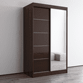 thumbnail image 2 of Aria 2 Door Modern 47" Wardrobe Armoire with Mirror, 2 of 5