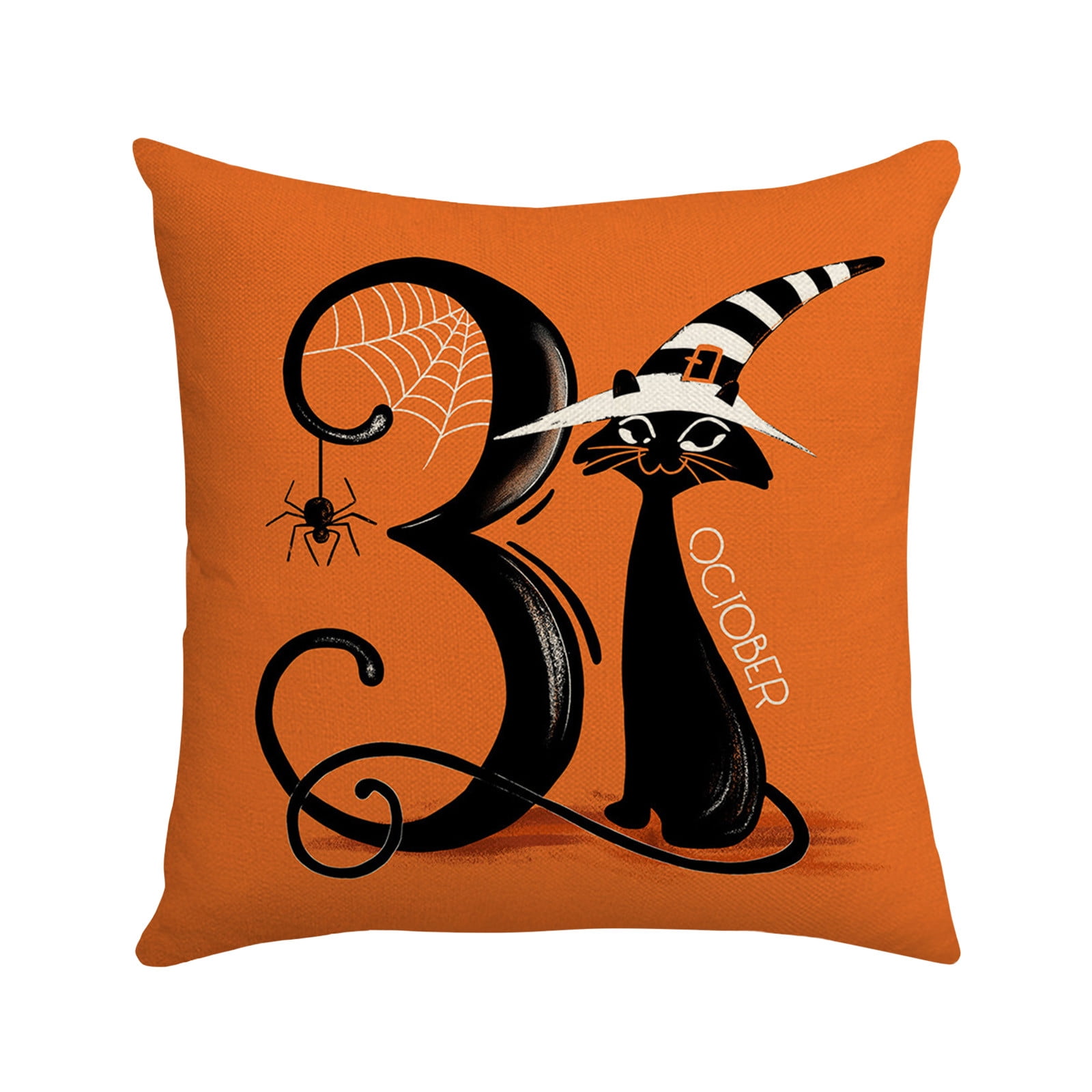 AURIGATE Happy Halloween Pillow Cover Pumpkin Spider  Pillow Case