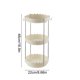 thumbnail image 3 of Soporte para la encimera de cocina, soporte organizador de vasos de plástico de 3 niveles, estantería vertical desmontable para utensilios de cocina, bandeja de desagüe, rojo verde blanco, 18,9 x, 3 of 6