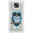 thumbnail image 2 of Slim Phone Case for Motorola Moto G Power 2021,Crystal Bling Quicksand Effect TPU Bumper Case with Four Corners Drop Protection Cover for Moto G Power 2021,YBDT Owl, 2 of 12