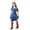 Blue, variant on Elegant Girls Dress With Ruffled Hem For Carnival Party Hippie Cowboy Themed Performance And Stage Wear