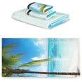 thumbnail image 2 of Coolnut Summer Beach Palm Tree Bath Towels Absorbent Bath Towels Set Soft & Comfortable Towel Set for Home Hotel Decor, 3 Piece, 2 of 6