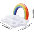thumbnail image 2 of Floating Pool Bar, Inflatable Rainbow Cloud Inflatable Drink Holder, Inflatable Tray Floating Bar, 2 of 5