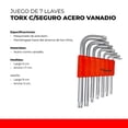 thumbnail image 4 of Juego de 7 llaves TORX SANTUL ACERO vanadio 8744, 4 of 4