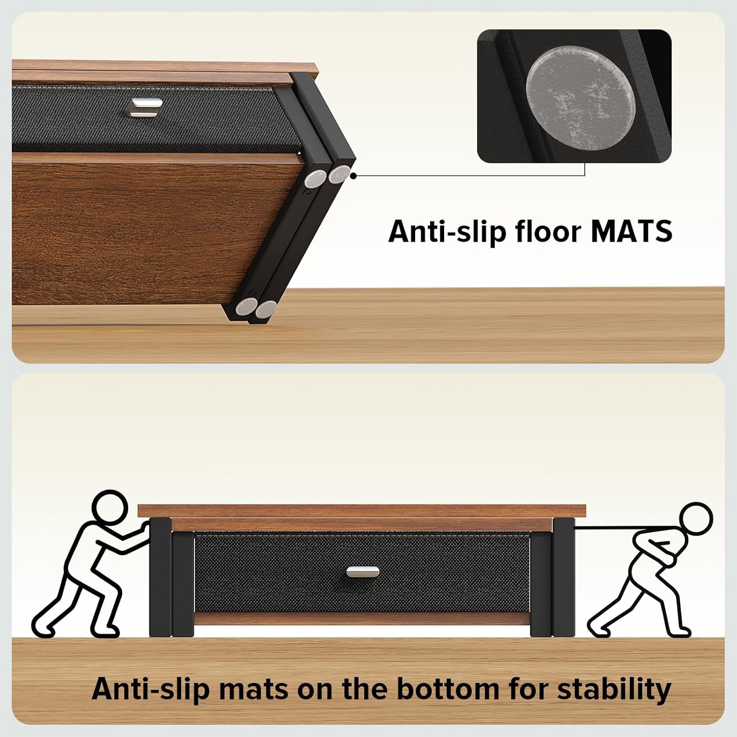 Dual Monitor Stand Riser with Drawer - Ergonomic Desktop Organizer for 2 Monitors, Computer Laptop Storage Shelf, Walnut Finish