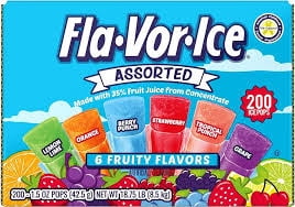 Fla-Vor-Ice Plus Giant Pops, 200 Count