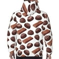 thumbnail image 5 of Hoodies for Men - Chocolate Print Brown White Long Sleeve Comfrt Men'S Fashion Hoodies & Sweatshirts, Sweatshirts for Men Hoodies Pullover Clothing Clothes with Pouch, 5 of 7