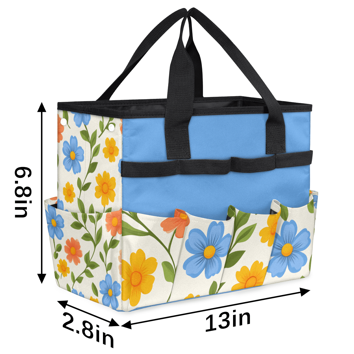 Gardening Tote Bag,Water-Resistant Garden Tool Organizer, Storage Bag with 10 External Pockets for Hand Tools, Ideal for Lawn and Yard Maintenance