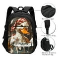 thumbnail image 3 of Salouo Cartoon Scottish Duck Pattern Extra Large Travel Laptop,Backpack with USB Charging Port College Backpack Business Work Bag Casual Daypack Fits for Men & Women, 3 of 7