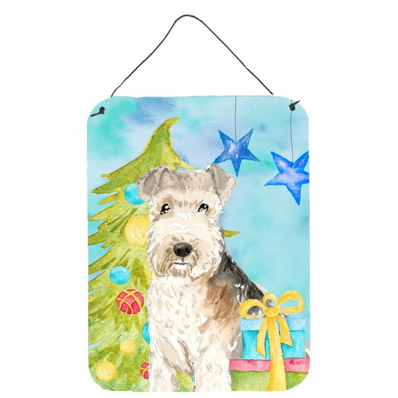 Christmas Tree Lakeland Terrier Wall or Door Hanging Prints
