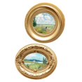 thumbnail image 1 of GROWTH TANK 2Pieces Hand Carved Photo Frame Display Cards Holder Stand Tabletop or Wall Hanging Picture Frame for Living Room Farmhouse Housewarming Office Home Round and Oval, 1 of 9