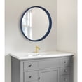 thumbnail image 2 of Kate and Laurel Travis Round Wood Wall Mirror, 26 Inch Diameter, Navy Blue, Modern Circle Mirror for Use as Bathroom Mirror for Over Sink or Cute Dorm Room Decor, 2 of 7