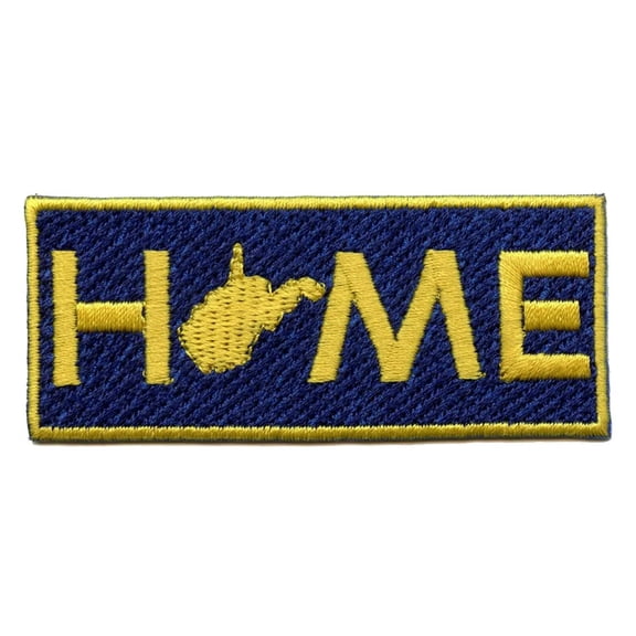West Virginia Home With State Embroidered Iron On Patch