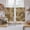 Brown, variant on Green Floral Silhouette Kitchen Curtains 45 Inch Length, Spring Farmhouse Vintage Flowers Tiers Curtains for Bathroom Bedroom Cafe, Light Filtering Small Window Treatment Drapes 2 Panels 42"Wx45"L