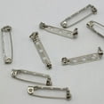 thumbnail image 2 of EOEMY 50 Silver Brooch Pin Back Bar With Safety Catch 25mm Diy Badge Sewing Craft, 2 of 7
