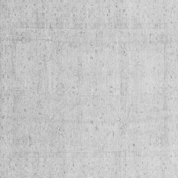 Ahgly Company Indoor Square Oriental Gray Traditional Area Rugs, 6' Square