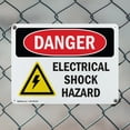 thumbnail image 5 of (2 Pack) Electrical Shock Hazard OSHA Danger Sign 18 Inch X 12 Inch Indoor / Outdoor Rust-Free Aluminum Metal Signs for Workplace, Workshop, and Construction Site, Made in the USA, 5 of 8