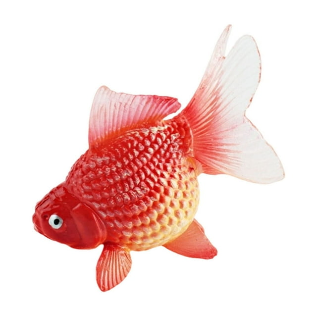 Faux Poissons, Poissons Rouges Artificiels pour Étang et Aquarium, Poissons en Plastique Jaune Rouge Réalistes en Mouvement Décoration Flottante
