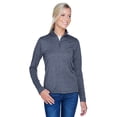 thumbnail image 1 of Cool & Dry Heathered Performance para mujer con cremallera de un cuarto NAVY HEATHER XL ultraclub 8618W, 1 of 1