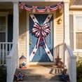 thumbnail image 6 of FastXmas 4th of July Door Decoration, Patriotic Memorial Day Independence Day Front Door Wreath Patriotic Banner Hanging Yard Sign Bunting Background for Indoor/Outdoor Holiday Party(35*73 In), 6 of 6