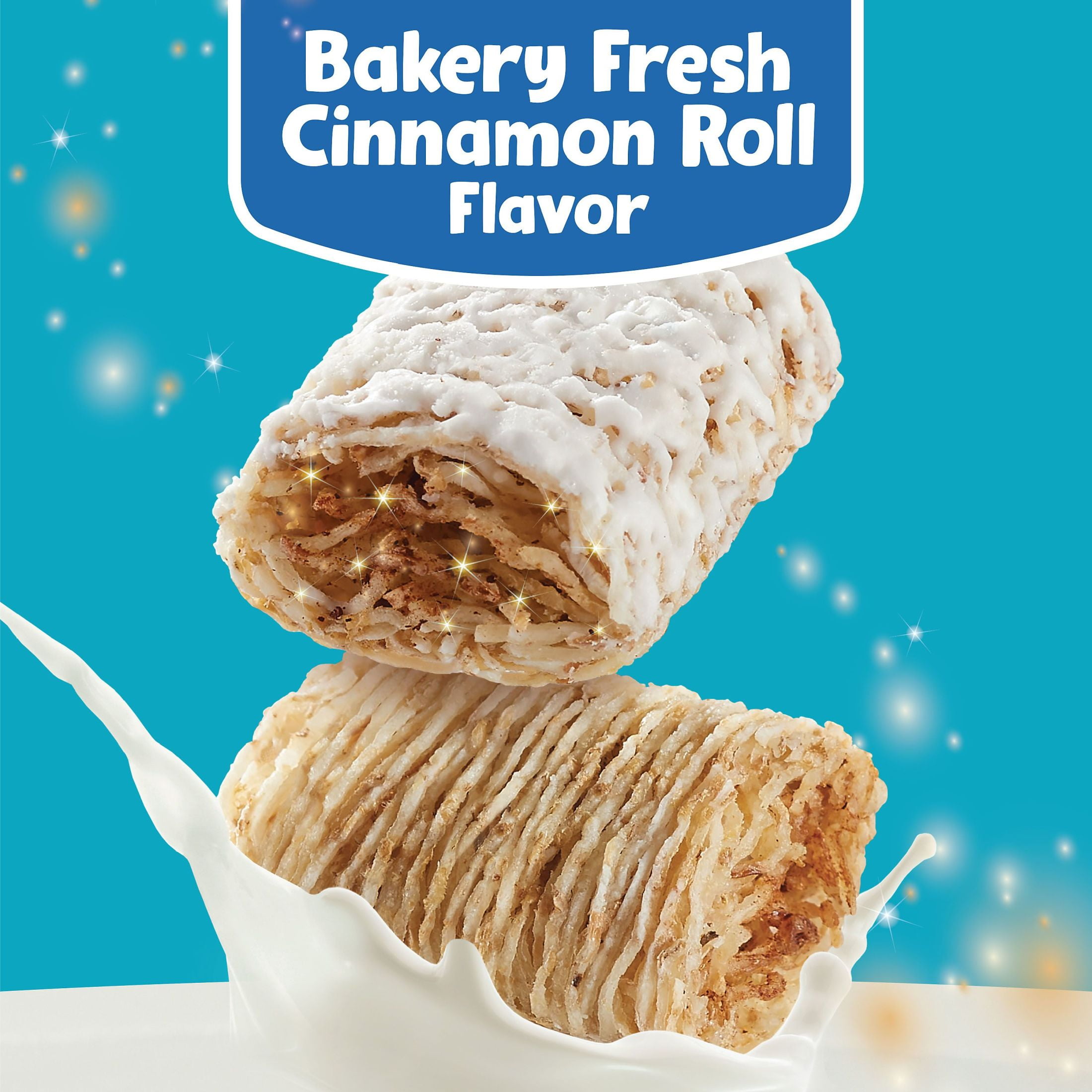 Kellogg's Frosted Mini-Wheats Cold Breakfast Cereal, Fiber Cereal, Whole Grain, Cinnamon Roll, 14.3oz Box (1 Box)