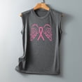 thumbnail image 4 of Camiseta Sin Mangas Para Mujer Moda Casual Sin Mangas Impreso Señoras Cuello Redondo Blusas Tops Camiseta Odeerbi ODB152748, 4 of 5