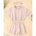 thumbnail image 6 of WESIDOM Toddler Girl Clothes Baby Girls Outfits 6M-5T Summer Floral Print Shirt+Shorts+Headband 3pcs Baby Clothing, 6 of 6