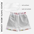 thumbnail image 3 of FORMRS Boys Swim Trunks Quick Dry Mesh Liner Boardshorts Sizes XS-XL, Pastel Easter Pattern, 3 of 7