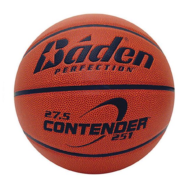 Baden B251-01-F Contender Official Wide Channel Basketball Size 27.5 In. Natural Orange Color