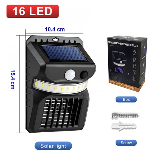 HIBIBUD 2026 New Solar Bug Zapper Outdoor,2-In-1 Solar Bug Zapper Mosquito Zapper Killer,Fly Zapper,Mosquito Killer,Electric Trap Ideal for Home,Patio,Backyard