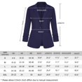 thumbnail image 4 of Blazer MINTLIMIT Royal Blue para mujer, manga 3/4 y solapa S, 4 of 7