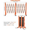 thumbnail image 2 of Huisuilinss Expandable Garden Fence Portable Barricade Gate with Casters,Adjustable Flexible Fence Mobile Barricade Safety Barrier Safety Barricade Movable Fence For Industrial or Residential Use, 2 of 6