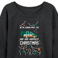 thumbnail image 3 of National Lampoon's Christmas Vacation - Hap-Hap-Happiest - Women's Lightweight French Terry Long Sleeve Shirt, 3 of 5