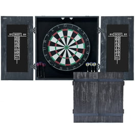 MD Sports Game Room, Darts 5-in Brown Composite Dartboard Cabinet with  Dartboard