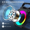 thumbnail image 2 of Máquina de karaoke CYY 15W Bluetooth con 3 micrófonos y show de luces, 2 of 9