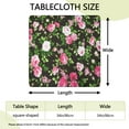 thumbnail image 2 of Water-Resistant Square Tablecloth with Elastic Hem, Floral Print Polyester for Daily Dining Use, 34x34 Inch, 2 of 6