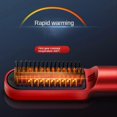 thumbnail image 1 of USB Hot Comb Quick Hair Heated Straightening Curling Styling Tool,B, 1 of 5